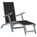 moobody Deck Chair with Footrest and Cushion Adjustable Folding Sun Lounger Gray Acacia Wood Chair for Garden Poolside Patio Backyard Balcony Outdoor Furniture
