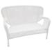 Jeco Windsor Wicker Patio Love Seat White