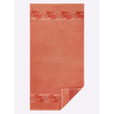 Handtuch WÄSCHEPUR Gr. 2, orange (papaya), B:70cm L:140cm, 100% Baumwolle, Handtücher (Packung) Image