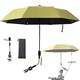 Baby Stroller Umbrella 360° UV Protection Pram Umbrella Waterproof Universal Baby Stroller Parasol with Adjustable Clamp and Flexible Arm for Bike Wheelchair Beach Chair (Yellow 95cm)