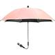 Universal Parasol for Prams, Irregular Parasol for Prams and Buggies, UV Protection 50+, Universal Bracket for Round and Oval Tubes (Color : Dark Blue, Size : 75cm) (Pink 85cm)