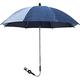Universal UV Parasol Sun Canopy for Pushchairs and Buggy, Clip On Stroller Umbrella, Baby Buggy Sun Parasol with Adjustable Fixing Clamp (Color : Blue, Size : 85cm) (Dark Blue 85cm)