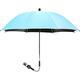 Universal Stroller Parasol, Anti Uv Parasol for Pram, Diameter 85cm, Fixing for Round or Oval Tube, Flexible and Orientable, with Clip for Stroller Wheelchair (Color : Gray, Size : 85cm) (Blue 85cm)