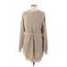 Shein Casual Dress - Sweater Dress: Tan Marled Dresses - Women's Size 6