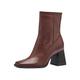 Tamaris Damen Boots mit Absatz Leder Blockabsatz; COGNAC/braun; 38 EU