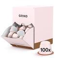 Grind Dark Decaf Blend Pack - Home Compostable Coffee Pods from London – Nespresso® Original Machine Compatible Capsules - 100 count (1 box of 100 Coffee Pods)