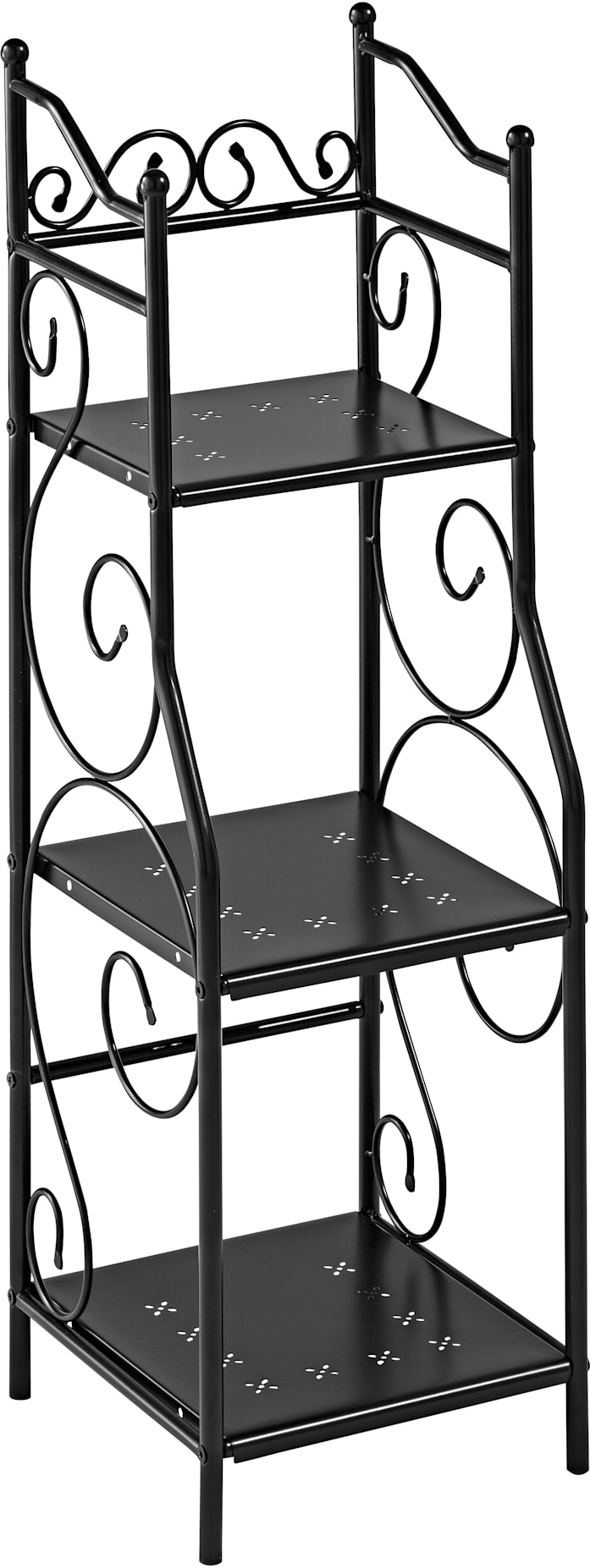 Ablageregal HEINE HOME, schwarz, B:30cm H:95cm T:30cm, Metall, Regale