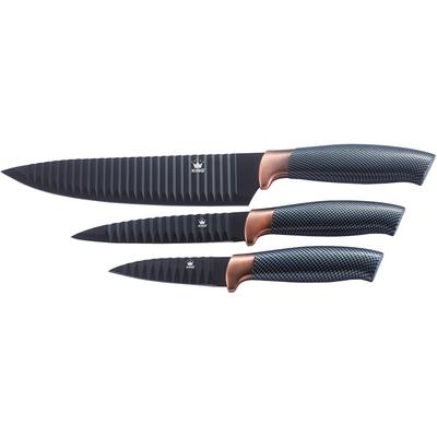 Messer-Set KING "Carbon Design", rosa (schwarz, bronzefarben), Edelstahl, Kochmesser-Sets Image