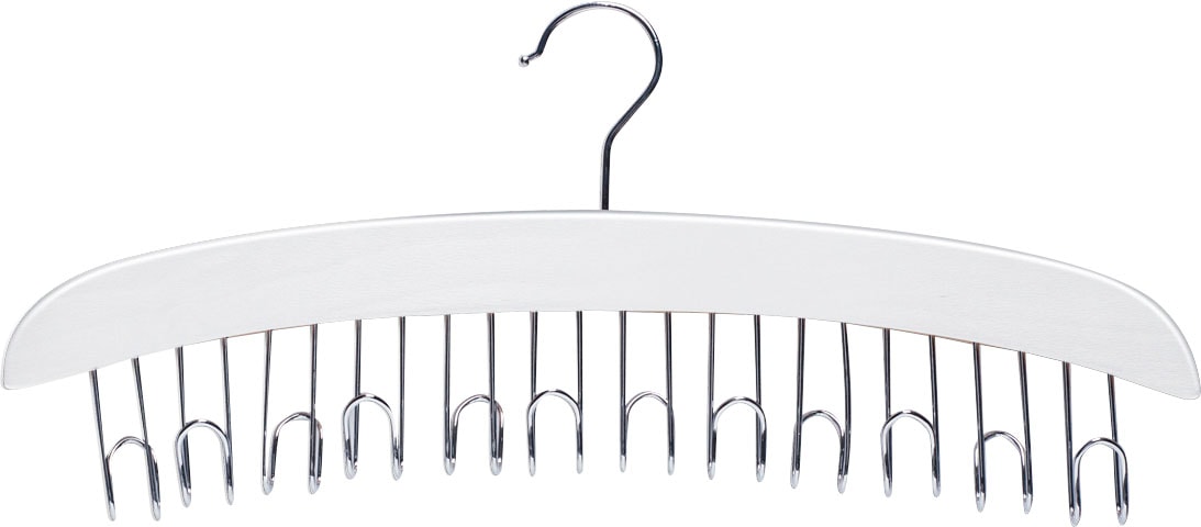 Gürtelbügel ZELLER PRESENT, bunt (weiß, silberfarben), B:46cm H:18cm T:6cm, Metall, Kleiderbügel, Gürtelsammlung mit mehr Übersicht