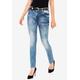 Slim-fit-Jeans CIPO & BAXX Gr. 32, Länge 34, blau Damen Jeans Röhrenjeans