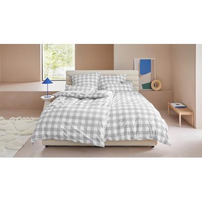 Bettwäsche "Quinn in Gr. 135x200 oder 155x220 cm", grau, B/L: 135cm x 200cm, , Renforcé, B/L: 80cm x 80cm, Renforcu00e9, Obermaterial: 100% Baumwolle, LEGER HOME BY LENA GERCKE, Bettwäsche, Bettwäsche aus Baumwolle, pflegeleichte Bettwäsche mit... Image