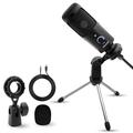 5 Core Recording Microphone Podcast Bundle w Condenser Mic Desk Stand Foam Cover Shock Mount in Black | 2.3 H x 5.5 W x 8 D in | Wayfair RM BLK TRI