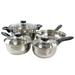 Gibson Home 7 - Piece Stainless Steel Cookware Set Stainless Steel in Gray | Wayfair 950117339M