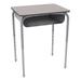 Learniture Adjustable Height Open Front School Student Desk w/ Metal Book Box Laminate/Metal | Wayfair LNT-OFDMTL-GY-SV-SV