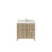 Hokku Designs Mccarthy 36" Single Bathroom Vanity Set Wood/Marble in Brown | 36 H x 36 W x 22 D in | Wayfair 4A670A446C4944D6BD0B00370A3AEFAB