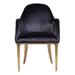 Rosdorf Park Joandra Tufted Velvet Arm Chair Upholstered/Velvet in Black/Yellow | 33 H x 22 W x 21.21 D in | Wayfair