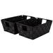 Ebern Designs Mahli Small Fabric Storage Bin Set Fabric in Black | 4.5 H x 11.4 W x 6.5 D in | Wayfair B5154741681E4433BAD72FD2B0146F2B