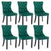 Rosdorf Park Jermell Modern Kitchen Tufted Velvet Dining Chair, Side Chair Faux Leather/Wood/Upholstered/Velvet in Green | Wayfair