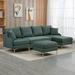 Green Sectional - Yifeng 4 - Piece Upholstered Sectional Polyester | 36 H x 110 W x 55 D in | Wayfair YF3036-Green