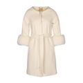 Women's White 'Madame De Pompadour' 100% Italian Cashmere & Virgin Wool Coat In Crema S/M Santinni