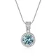 BIChain-Colliers pendentif en diamant Moissanite pour femme bijoux de mariage Bling glacé argent