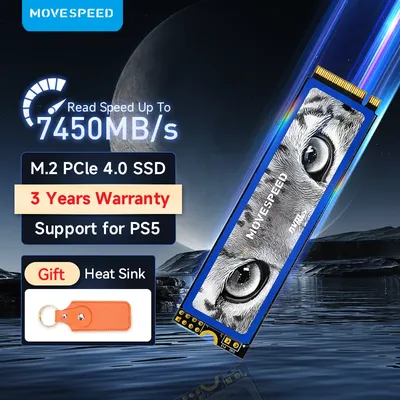 MOVESPEED-Disque dur interne à semi-conducteurs SSD M2 NVMe 4 To 2 To 1 To 7450 MBumental