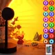 ZK20 Sunset Lamp Led Projector Remote Control Rainbow Atmosphere Night Light Photographic Home