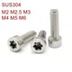 Stainless Steel hex socket torx head screws M2 M2.5 M3 M4 M5 M6 SUS304 Six lobe Security head