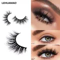 LEHUAMAO MIAMI 3D Mink Lashes Reusable False Lash Effect Fluttery Fullbody Wispy Eyelashes Volume