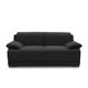 DOMO. Collection Telos 2er Boxspringsofa, Sofa mit Boxspringfederung, Zeitlose Couch mit breiten Armlehnen, 186x96x80 cm, Polstergarnitur in anthrazit