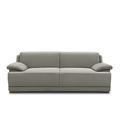 DOMO. Collection Telos 3er Boxspringsofa, Sofa mit Boxspringfederung, Zeitlose Couch mit breiten Armlehnen, 218x96x80 cm, Polstergarnitur in grau