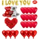 Ballons I Love You And Heart pour la saint-valentin ensemble de décoration pour fête