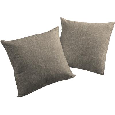 Kissenhülle WIRTH "Torbole" Gr. 1, braun (dunkelbraun), B:40cm L:40cm, Polyester, Baumwolle, Obermaterial: 90% Polyester, 10% Baumwolle, Kissenbezüge Image