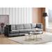 Modern Dark Gray Convertible L Shape Sofa Corduroy Fabric Comfortable Multi-person Combination Living Room Sofa Furniture