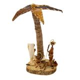 Banana Fiber Palm Tree Nativity Tabletop Scene