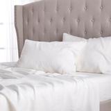 Wellbeing by Sunham 100% Linen Solid White 4 Piece Sheet Set