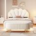 2Pcs Bedroom Sets with Full Size Upholstered LED Platform Bed &Ottoman
