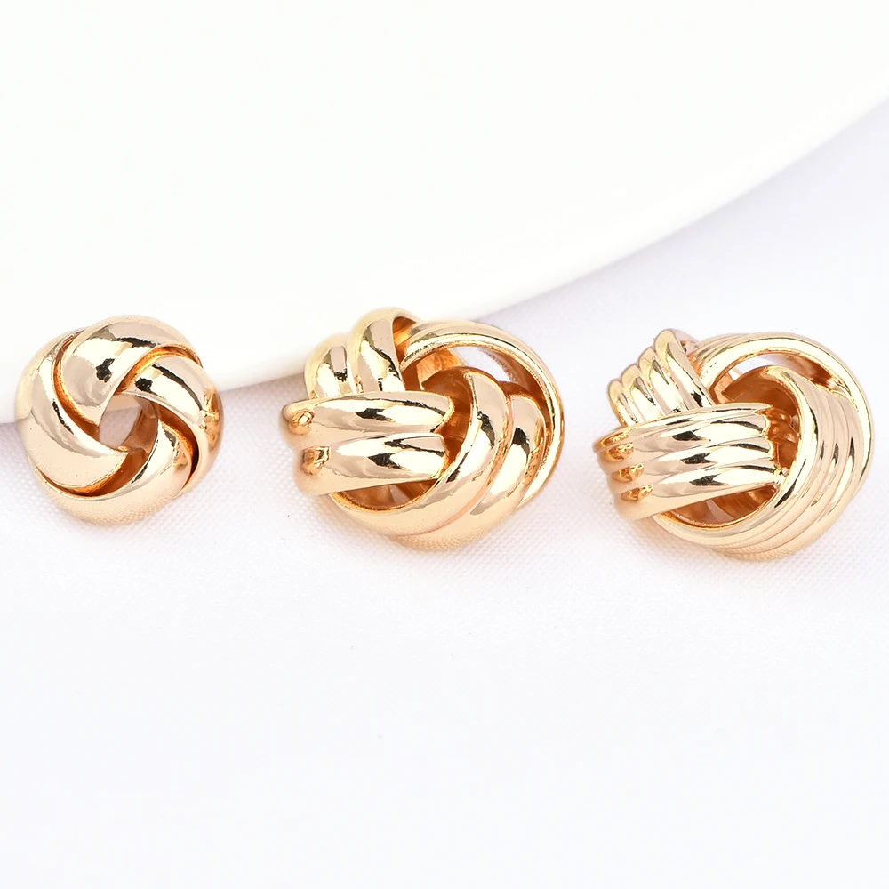 (7730) 6 Stück 9mm 12mm 24 Karat Gold Farbe Ananas Knoten form Armband Perlen Septum Perlen hochwertige Schmuck Zubehör Großhandel Image