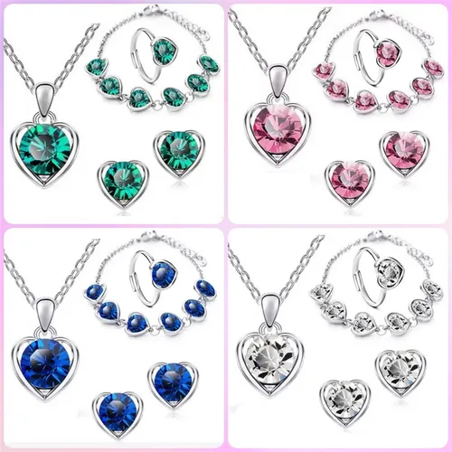 schmuck sets schmuck schmuck damen jewelry sets Exquisite Persönlichkeit vierteiligen Schmuck Mode