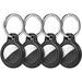 Holder Case for AirTags 4PCS Waterproof Protective Case for AirTags Ultra Light Anti-Scratch Protective AirTag with Keychain Item Finders for Pets Luggage Wallet Backpacks-Black