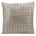 Mina Victory Couture Natural Hide Bias Laser Cut Silver/White Throw Pillow - Nourison ES010