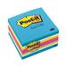 3M Post-it 3in. x 3in. Note Cube, Ultra Colors, Cube Of 400 Sheets