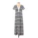 Vineyard Vines Casual Dress - Midi: Blue Stripes Dresses - Women's Size 2X-Small