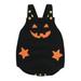 Pseurrlt Halloween Kids Clothing Baby Boys Clothing Romper Jumpsuit Bodysuit Newborn Infant Sleeveless Pumpkin Print Halloween Baby Clothes