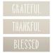 Grateful Thankful Blessed Stencils for Stacked Wood Blocks by StudioR12 - Select Size - USA Made - DIY Fall Mini Book Stack for Tiered Tray - STCL7101 2 Inch Letters