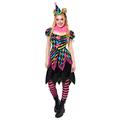 amscan 9917870 Damen Halloween Funhouse Horror Clown Verkleidung Kostüm Multi Größe 38-40