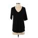 Universal Standard for J.Crew Active T-Shirt: Black Activewear - Women's Size Small