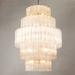 ALAN MIZRAHI LIGHTING Unique Tiered Chandelier in Yellow | 36.5 H x 22.5 W x 22.5 D in | Wayfair IQ8264-AF-23Wx23Dx37H