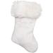 The Holiday Aisle® PMU Christmas Velvet Plush Professional Quality Stocking Velvet in White | 21 H in | Wayfair BE05E60B028544D0A853A15BA6A3A412