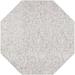 Gray 144 x 144 x 0.47 in Indoor Area Rug - Latitude Run® Dalmacio Tufted White Area Rug Viscose/Wool | 144 H x 144 W x 0.47 D in | Wayfair